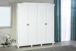 Kleiderschrank Isny weiß B/H/T: ca. 182x198x60 cm