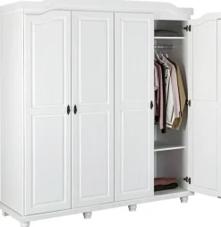 Kleiderschrank Isny weiß B/H/T: ca. 182x198x60 cm