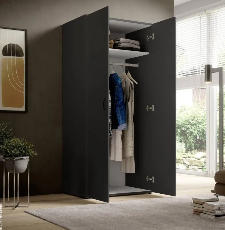 Kleiderschrank Joe B/H/T: ca. 81x176x50,8 cm