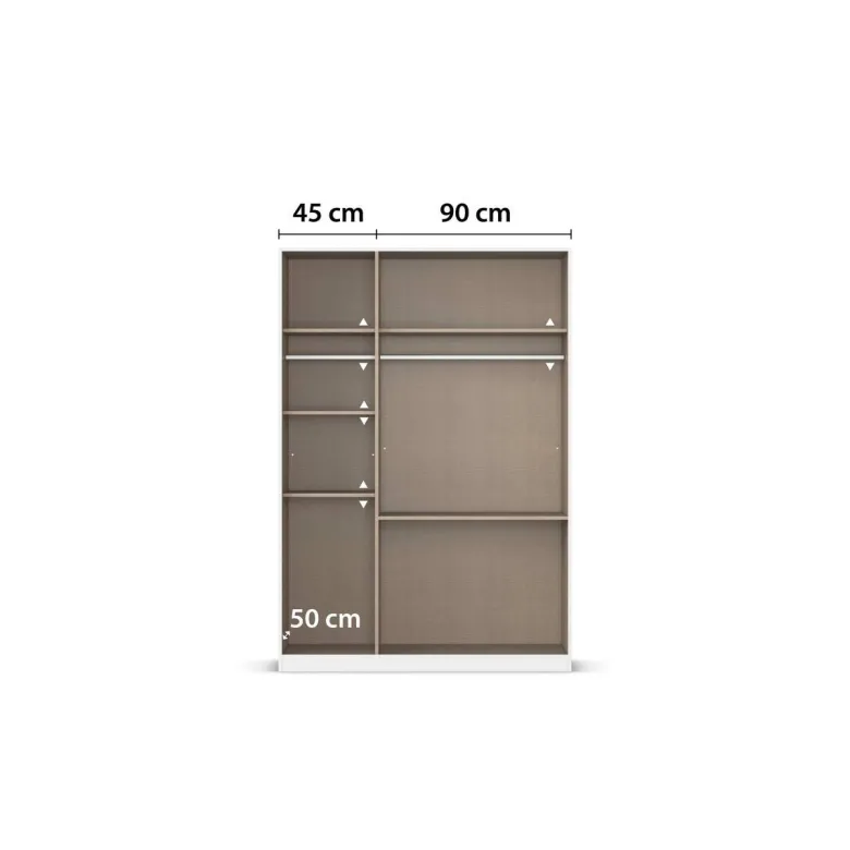 Kleiderschrank Joel Alpinweiß B/H/T: ca. 136x197x54 cm