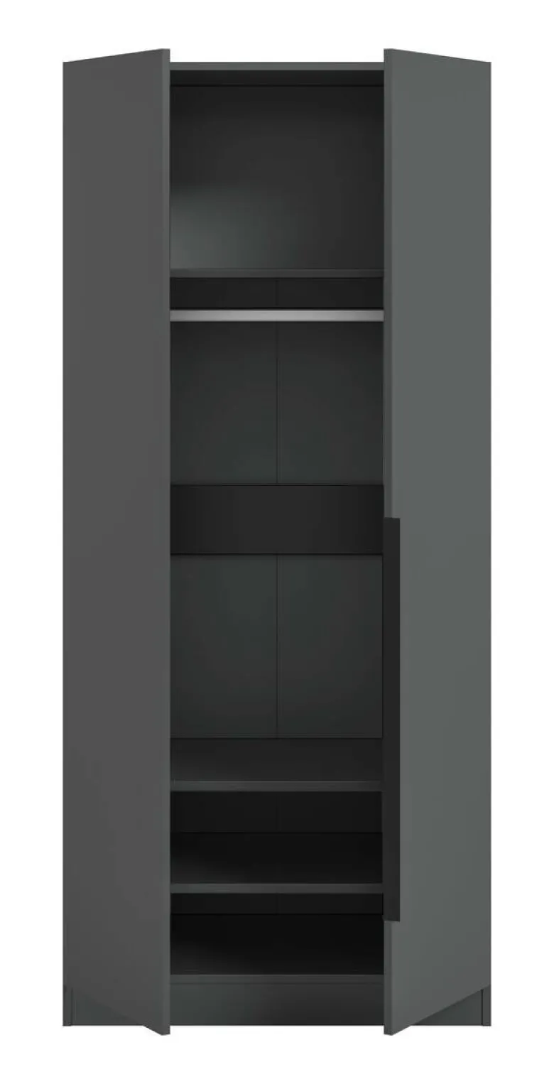 Kleiderschrank KOPENHAGEN anthrazit B/H/T: ca. 80x181x52 cm