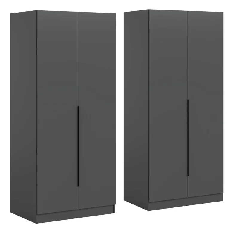Kleiderschrank KOPENHAGEN anthrazit B/H/T: ca. 160x181x52 cm