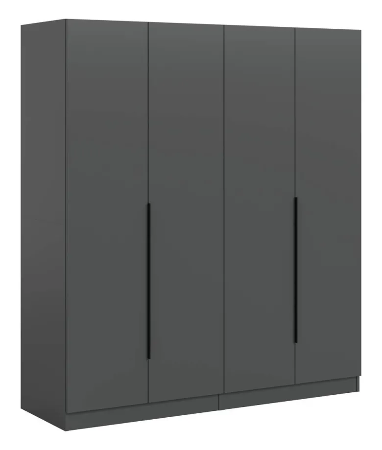 Kleiderschrank KOPENHAGEN anthrazit B/H/T: ca. 160x181x52 cm