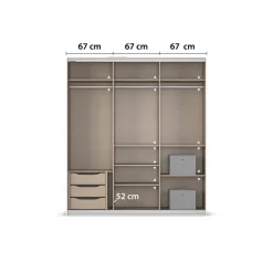 Kleiderschrank Kulmbach Alpinweiß B/H/T: ca. 203x229x62 cm