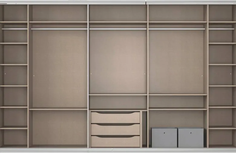 Kleiderschrank Kulmbach grau B/H/T: ca. 360x229x62 cm