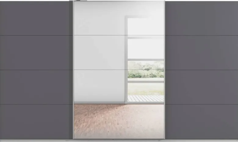 Kleiderschrank Kulmbach grau B/H/T: ca. 360x210x62 cm