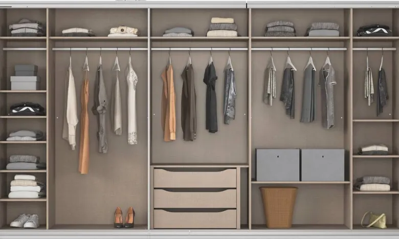 Kleiderschrank Kulmbach grau B/H/T: ca. 360x210x62 cm