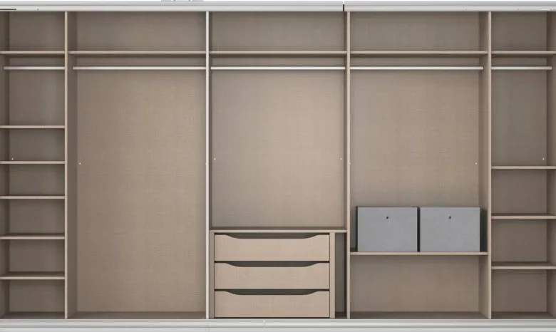Kleiderschrank Kulmbach grau B/H/T: ca. 360x210x62 cm
