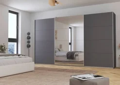 Kleiderschrank Kulmbach grau B/H/T: ca. 360x210x62 cm