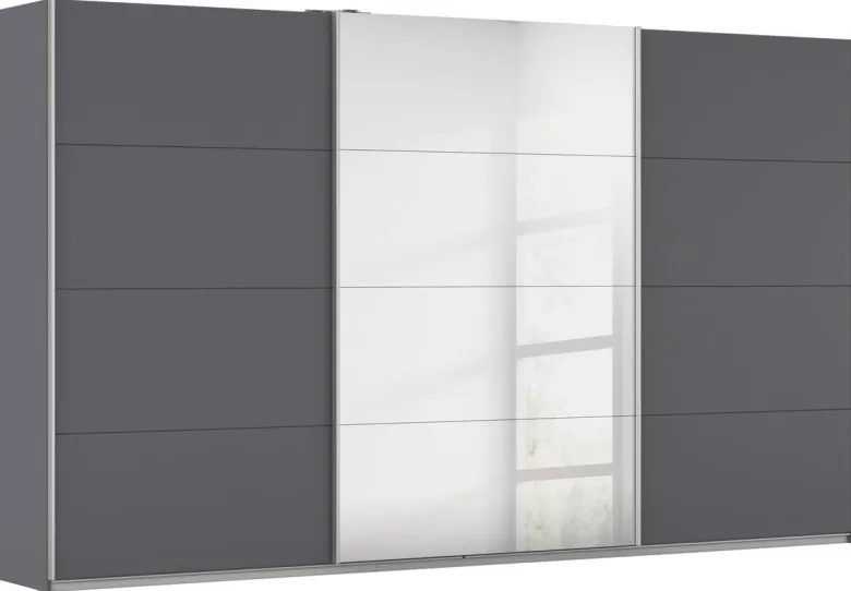 Kleiderschrank Kulmbach grau B/H/T: ca. 360x210x62 cm