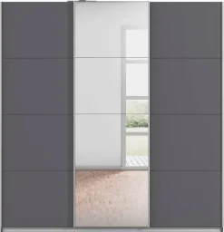 Kleiderschrank Kulmbach grau B/H/T: ca. 203x210x62 cm