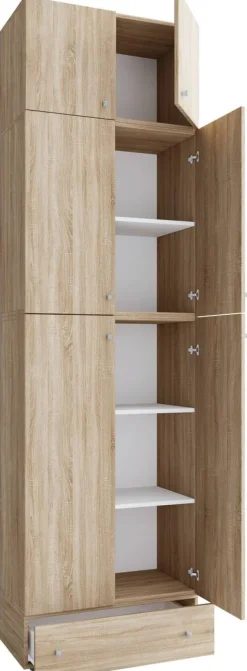 Kleiderschrank Lona Eiche B/H/T: ca. 70x240x39 cm