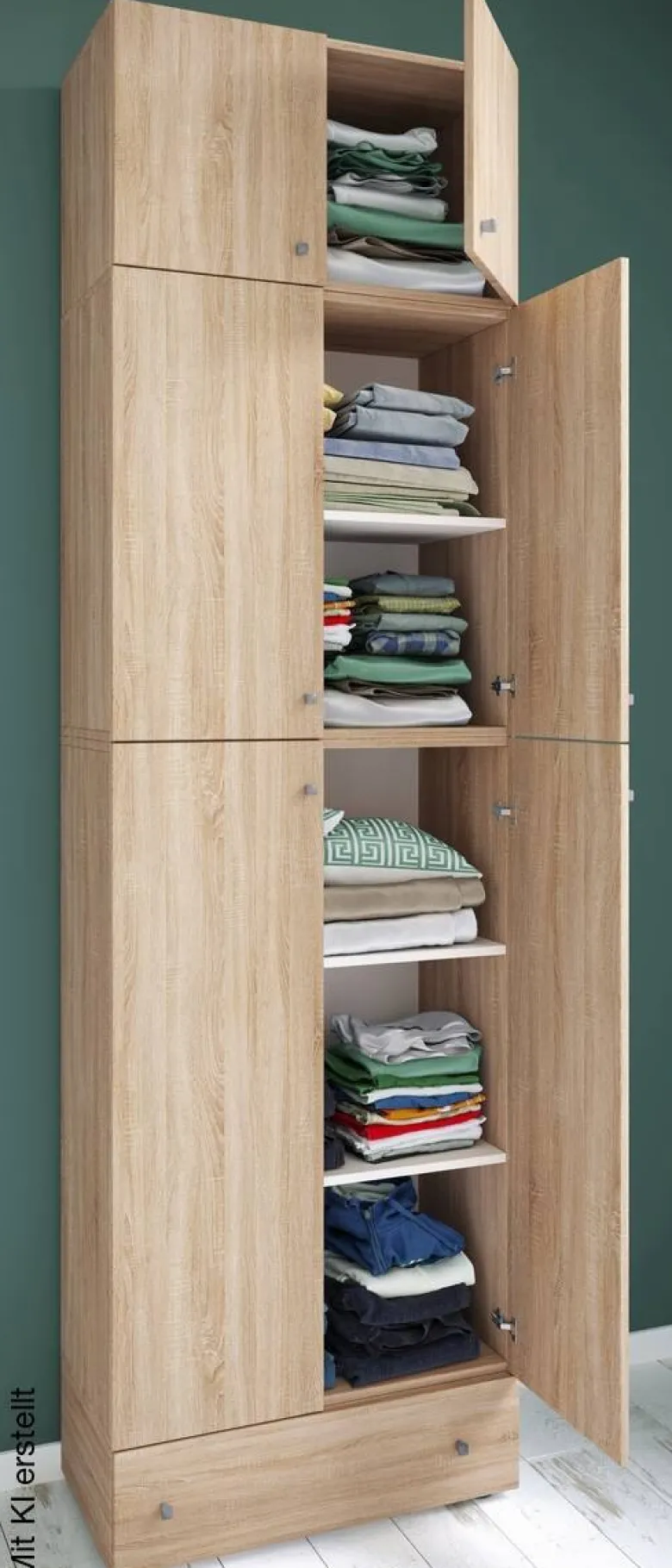 Kleiderschrank Lona Eiche B/H/T: ca. 70x240x39 cm