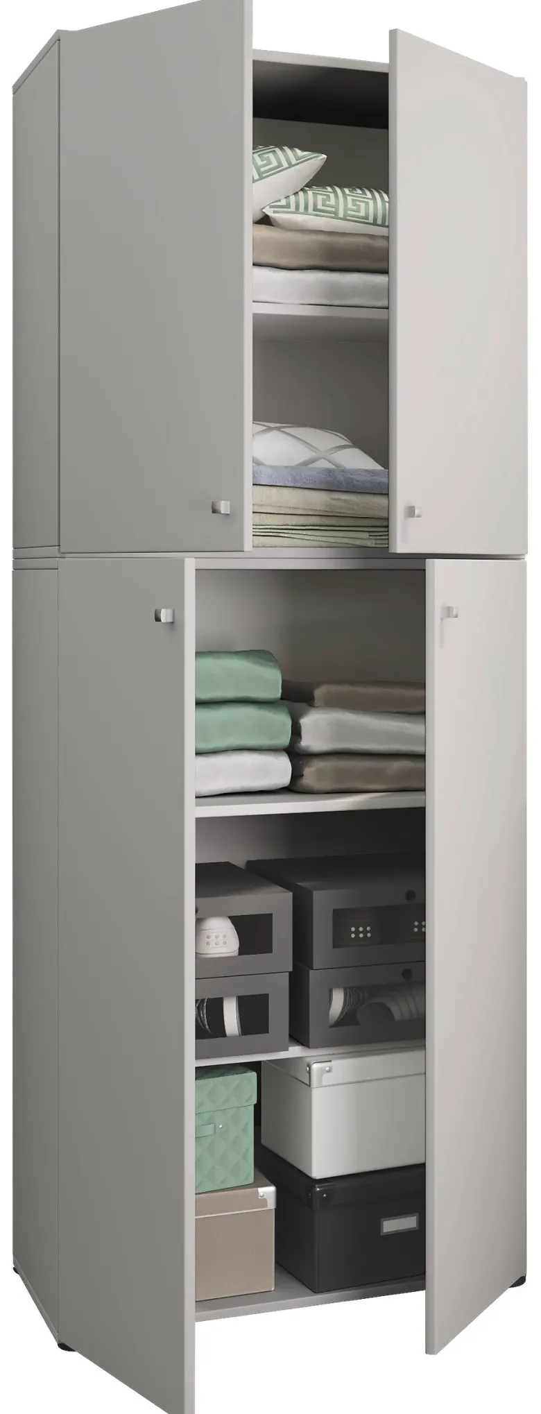 Kleiderschrank Lona grau