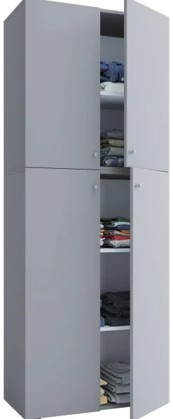 Kleiderschrank Lona grau