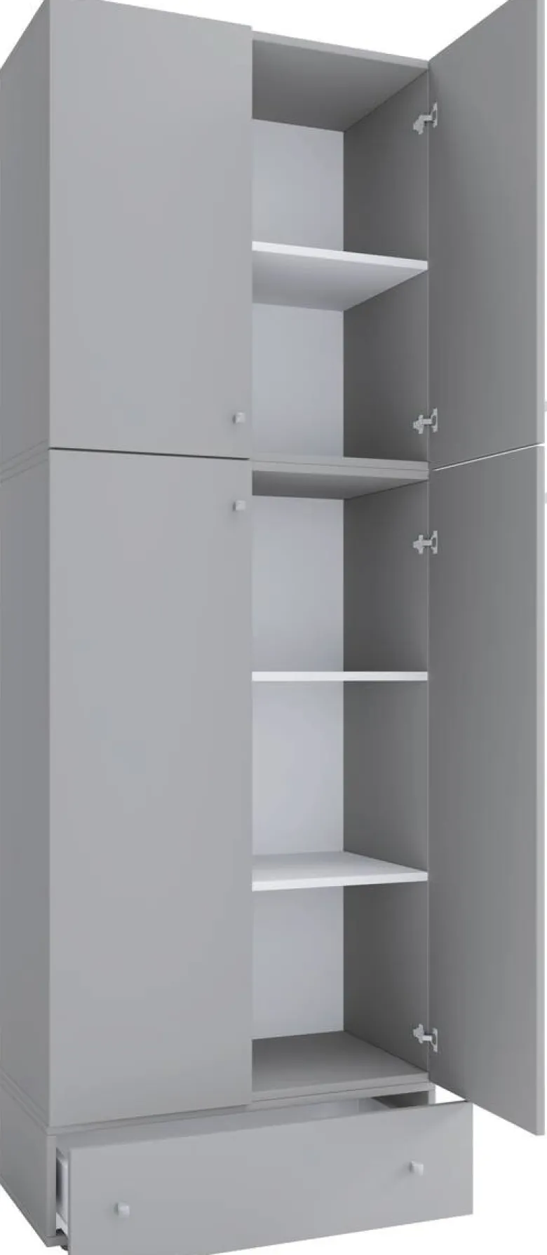 Kleiderschrank Lona grau B/H/T: ca. 70x200x39 cm