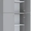 Kleiderschrank Lona grau B/H/T: ca. 70x240x39 cm