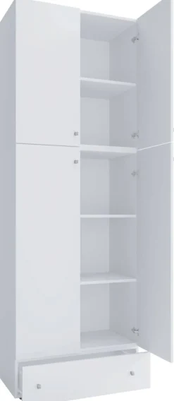 Kleiderschrank Lona weiß B/H/T: ca. 70x200x39 cm