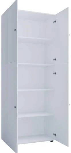 Kleiderschrank Lona weiß B/H/T: ca. 70x182x39 cm
