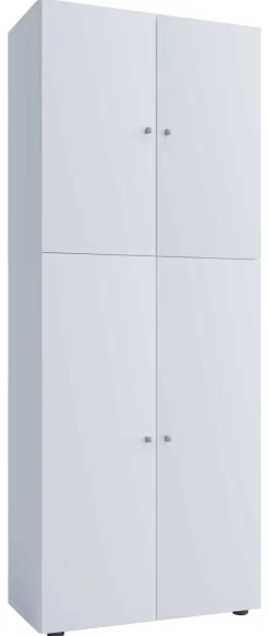 Kleiderschrank Lona weiß B/H/T: ca. 70x182x39 cm