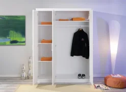 Kleiderschrank Magnus weiß B/H/T: ca. 140x190x55 cm