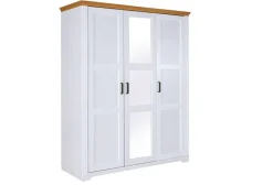 Kleiderschrank Maluno weiß B/H/L: ca. 64x208x166,4 cm