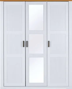 Kleiderschrank Maluno weiß B/H/L: ca. 64x208x166,4 cm