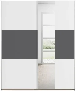 Kleiderschrank Oslo Alpinweiß grau B/H/T: ca. 175x210x59 cm