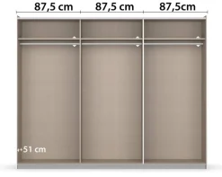 Kleiderschrank Oslo Alpinweiß grau B/H/T: ca. 261x210x59 cm