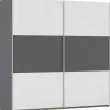 Kleiderschrank Oslo Alpinweiß grau B/H/T: ca. 218x210x59 cm