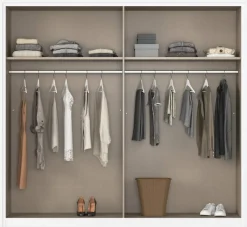 Kleiderschrank Oslo Alpinweiß grau B/H/T: ca. 218x210x59 cm
