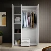 Kleiderschrank Paul weiß B/H/T: ca. 120x195x55 cm