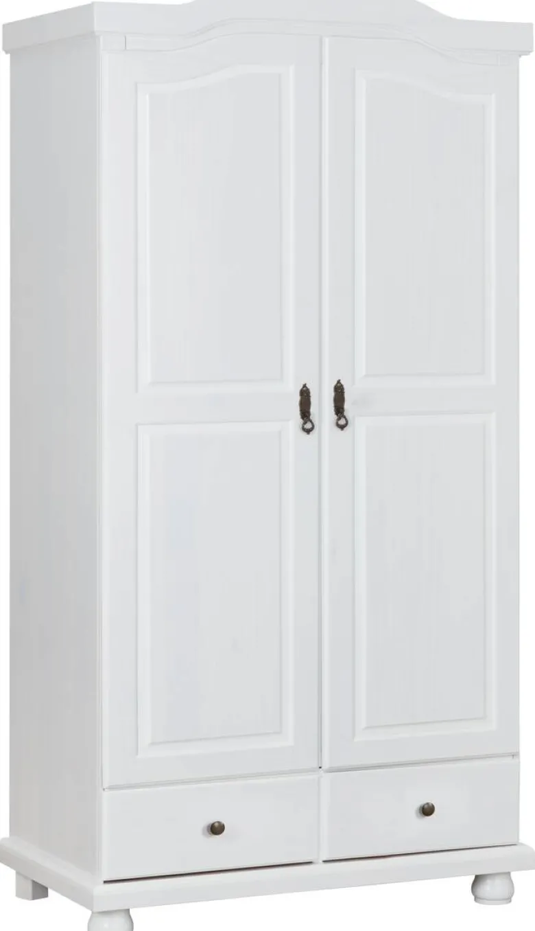 Kleiderschrank Reutte weiß B/H/T: ca. 104x198x56 cm