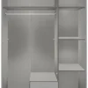 Kleiderschrank Soest Graphit schwarz B/H/T: ca. 135x199x58 cm