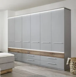 Kleiderschrank Tulsa Arktisgrau Oak Flagstaff Nachbildung B/H/T: ca. 301x229x61 cm