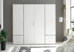 Kleiderschrank Valencia Beton Optik B/H/T: ca. 206x195x60 cm