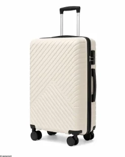 Koffer beige Kunststoff B/H/L: ca. 23x36,5x57 cm