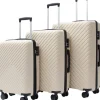 Koffer beige Kunststoff B/H/L: ca. 30x53x77 cm