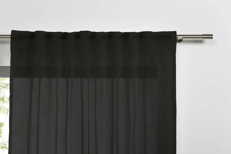 Kombivorhang PURE schwarz B/L: ca. 135x300 cm