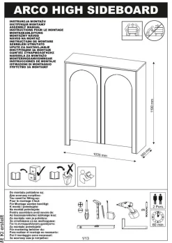 Kommode ARCO schwarz B/H/T: ca. 100x117x35 cm