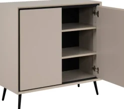 Kommode Arona sand schwarz B/H/T: ca. 90x90x38 cm