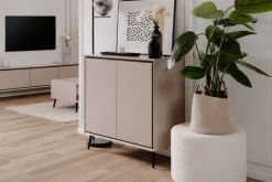 Kommode Arona sand schwarz B/H/T: ca. 90x90x38 cm