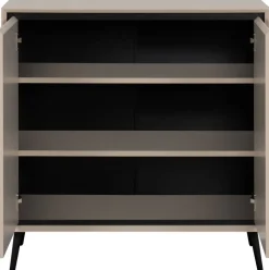 Kommode Arona sand schwarz B/H/T: ca. 90x90x38 cm