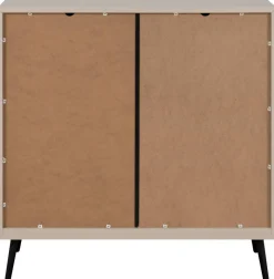 Kommode Arona sand schwarz B/H/T: ca. 90x90x38 cm