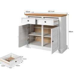 Kommode Breda B/H/T: ca. 107x89x42 cm
