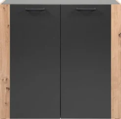 Kommode Cento anthrazit Eiche Artisan Oak Nachbildung B/H/T: ca. 89x83x35 cm