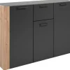 Kommode Cento anthrazit Eiche Artisan Oak Nachbildung B/H/T: ca. 126x83x35 cm