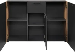 Kommode Cento anthrazit Eiche Artisan Oak Nachbildung B/H/T: ca. 126x83x35 cm