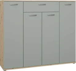 Kommode Eiche Artisan Nachbildung salbei B/H/T: ca. 139x121x35 cm