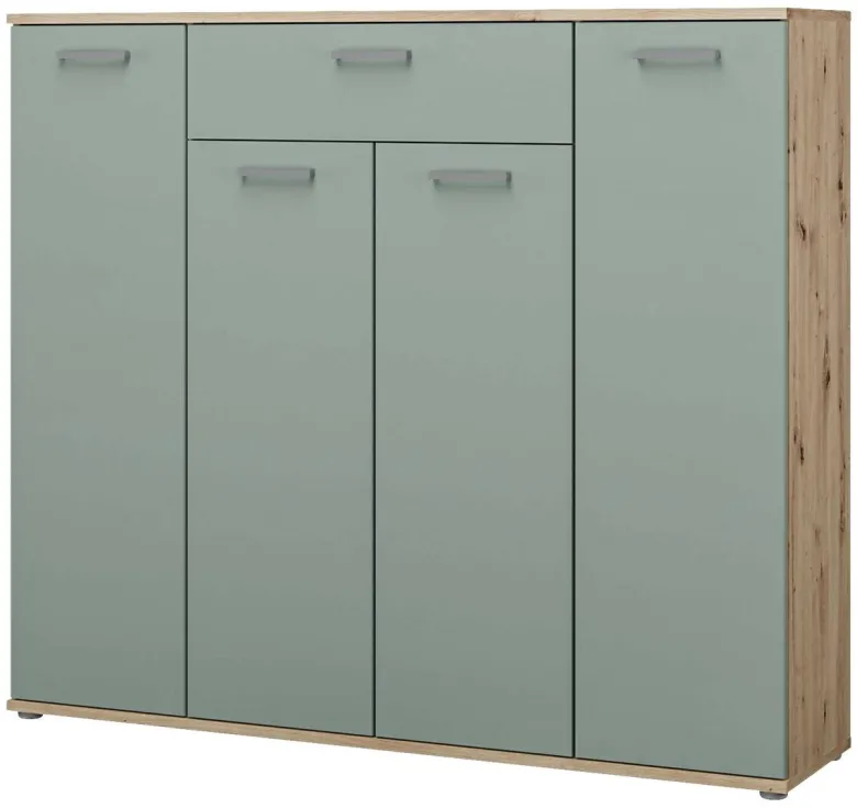 Kommode Eiche Artisan Nachbildung salbei B/H/T: ca. 139x121x35 cm